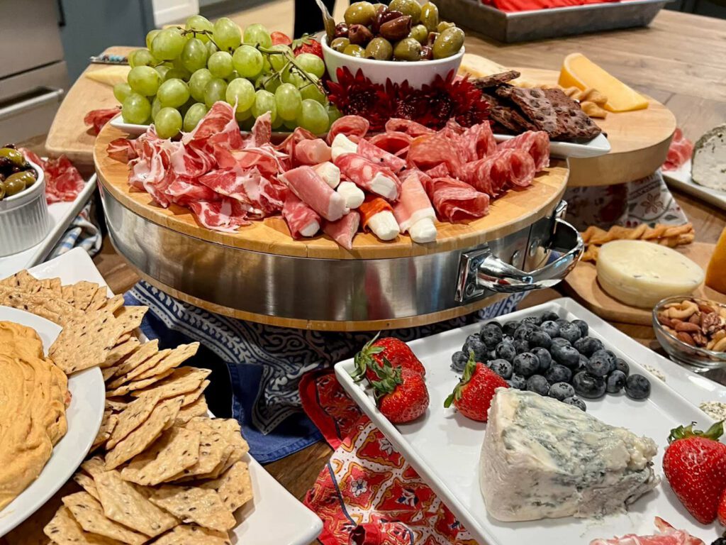 a table spread of charcutterie meats and cheese in austin